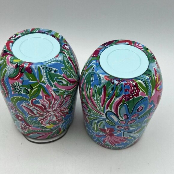 NWT 2 PCS LILLY PULITZER Stainless Steel Tumblers Turquoise Oasis Golden Hour - Picture 9 of 9